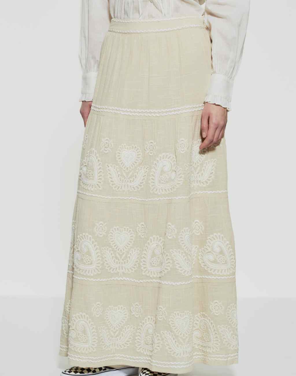 Robby Maxi Skirt with Playful Embroidery