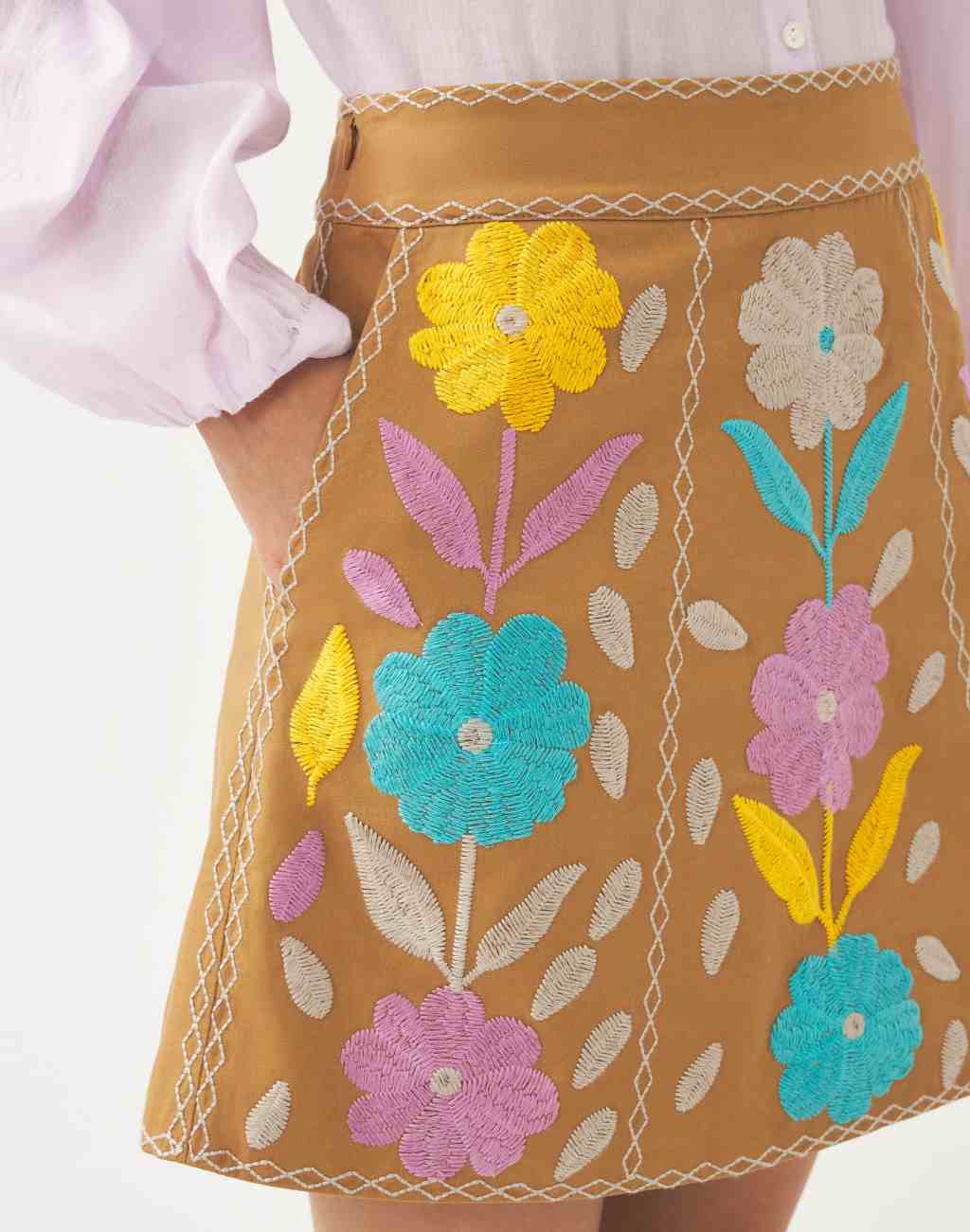 Artisan Embroidered Tady Miniskirt