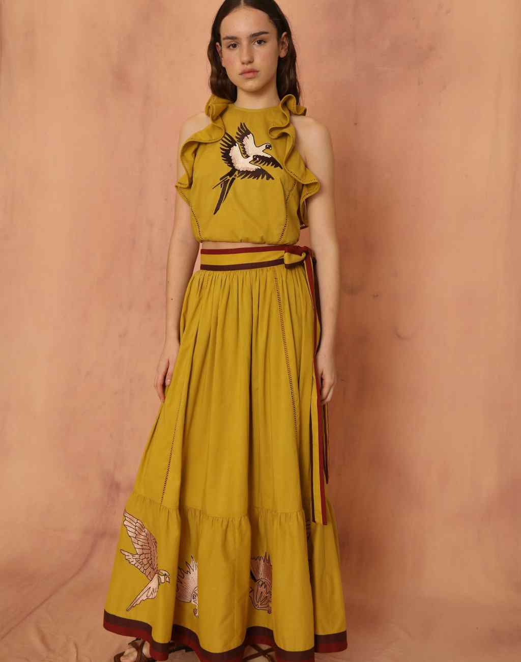 Malibu Maxi Skirt with Embroidery - Visit Nifty Vero Alfie 