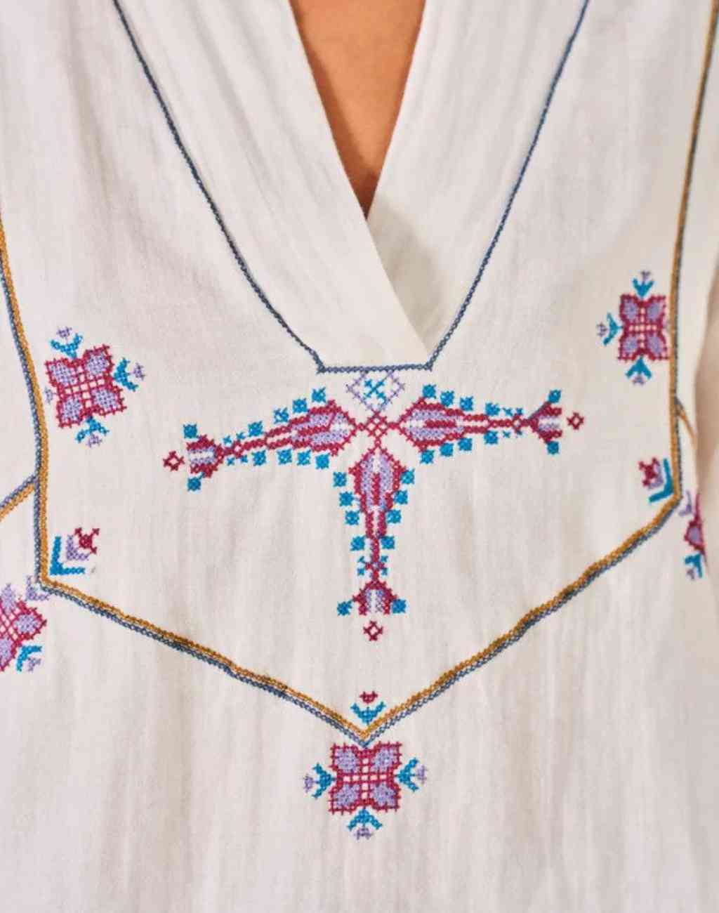 Vivien Folksy Inspired Embroidered Top