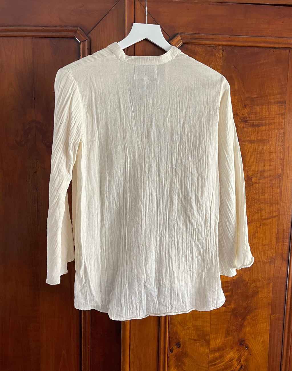 Double Cloth Cotton Paros Top with Bell Sleeves