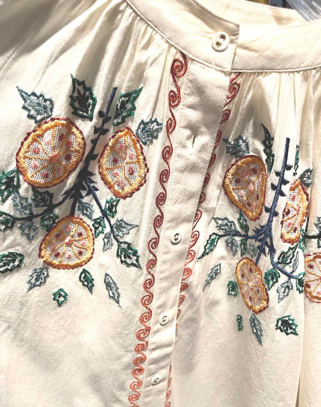 Augustina Dress in Gardenia with Billowed Sleeves - Visit Nifty Carolina K 