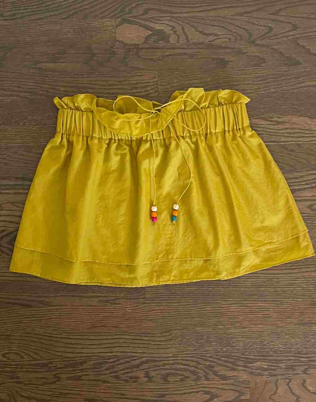 Strapless Poole Top | Neck Tie With Beads