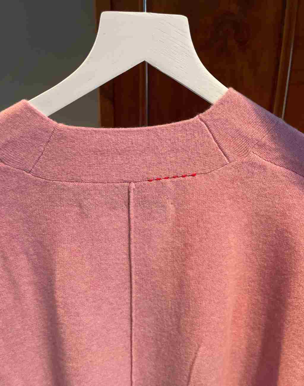 Cashmere Courtney Sweater with V-Neck in Cherry - Visit Nifty ParrishLA 