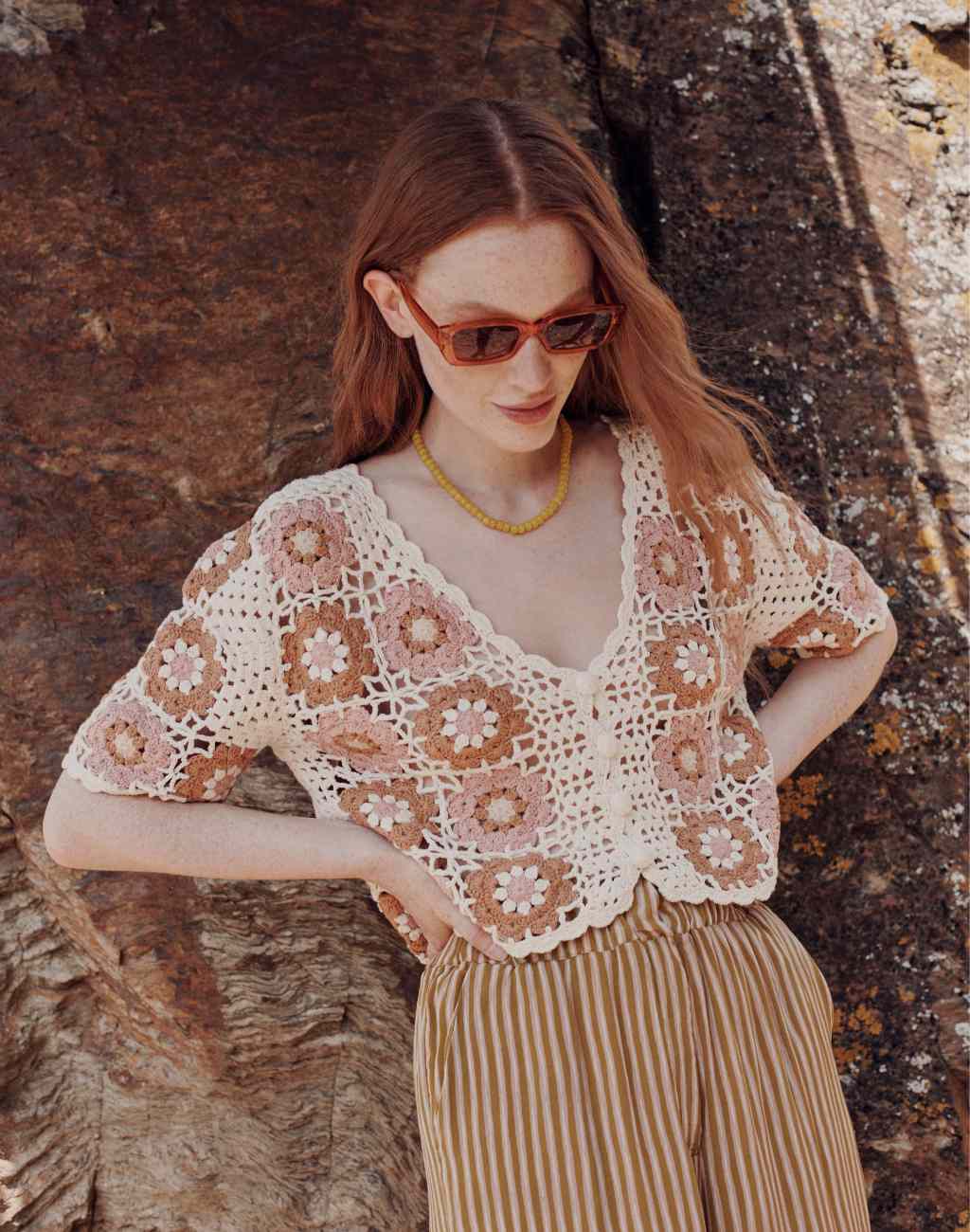1970&#39;s esque Crocheted Cardigan