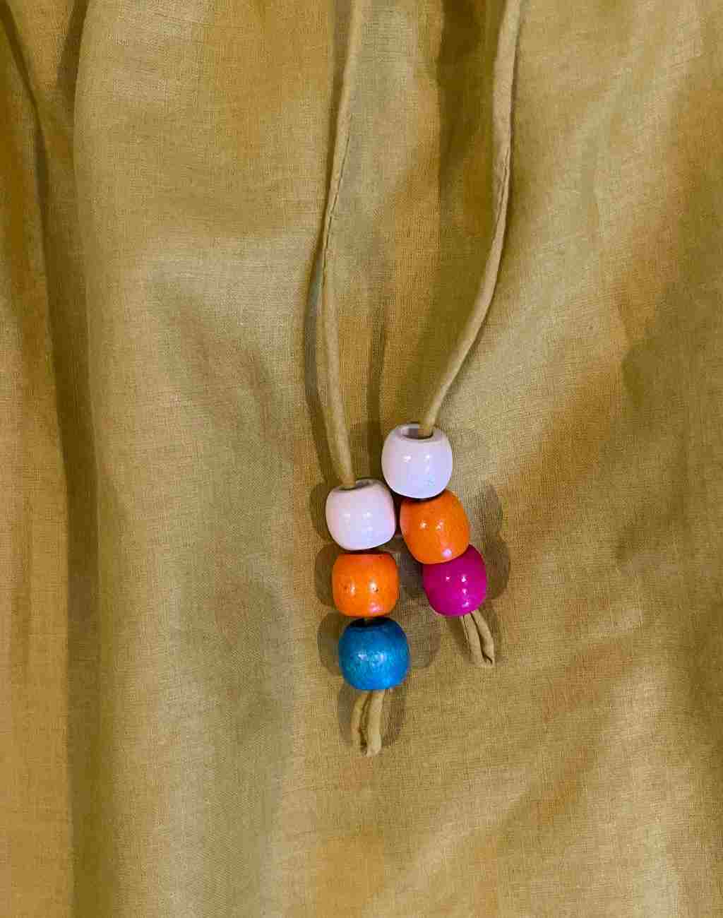Strapless Poole Top | Neck Tie With Beads
